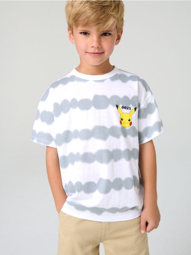 Sinsay - Tricou Pokémon - alb