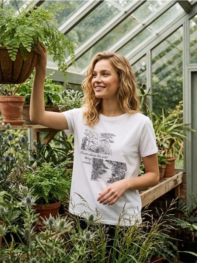 Памучна тениска с надпис