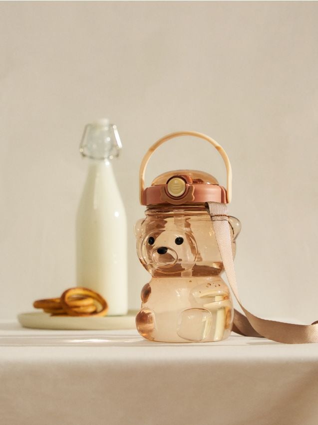 Sinsay - Sticlă pentru apă în formă de ursuleț - cafeniu