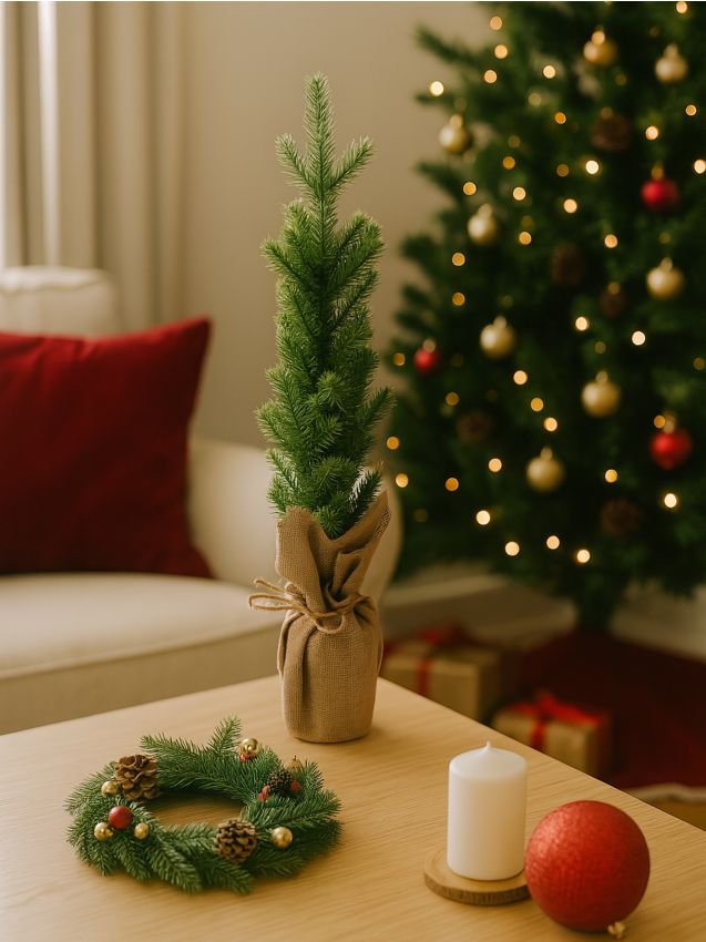 Sinsay - Dekoratívna rastlina s vianočným motívom - zelená