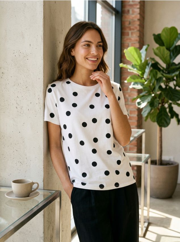 Sinsay - Tricou din bumbac - alb