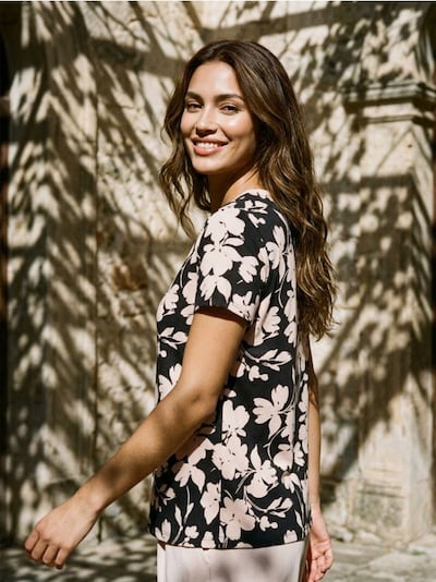 Памучна тениска с шарка