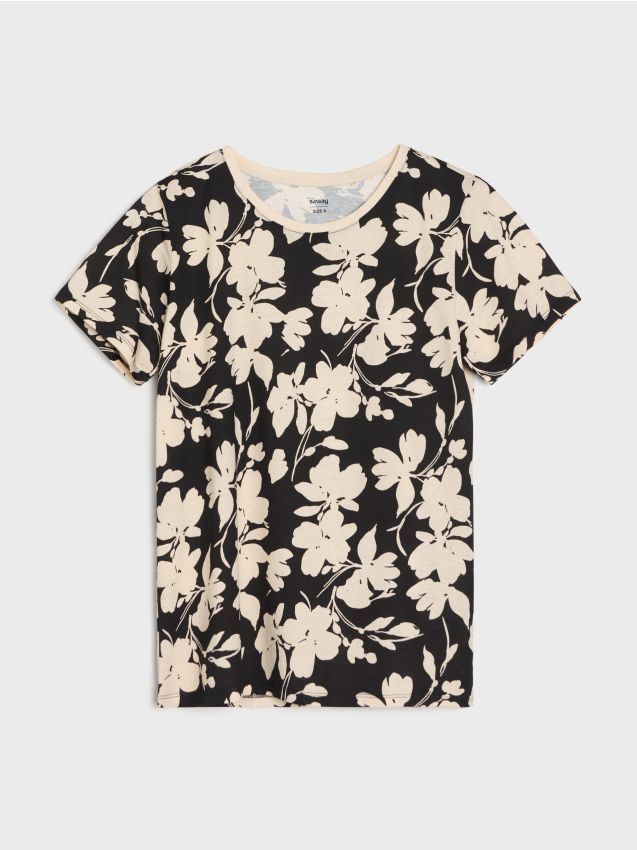 Sinsay - Bawełniana koszulka ze wzorem - Inny