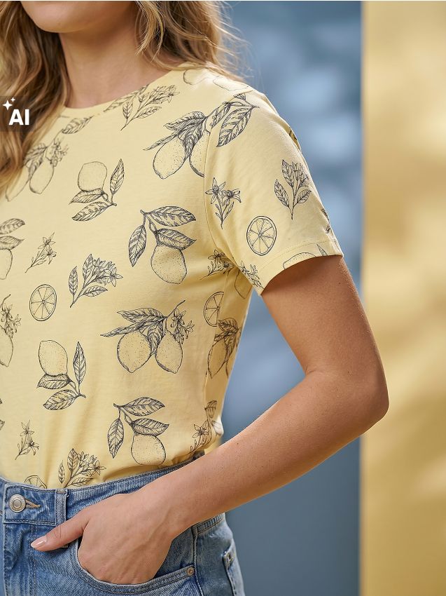 Sinsay - Tricou cu imprimeu de lămâi - altele