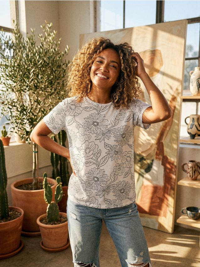 Sinsay - Tricou din bumbac cu imprimeu floral - altele
