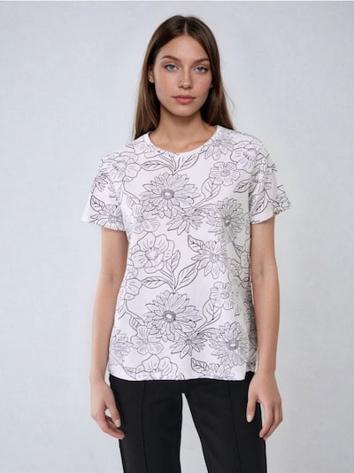 Pildiga puuvillane T-särk