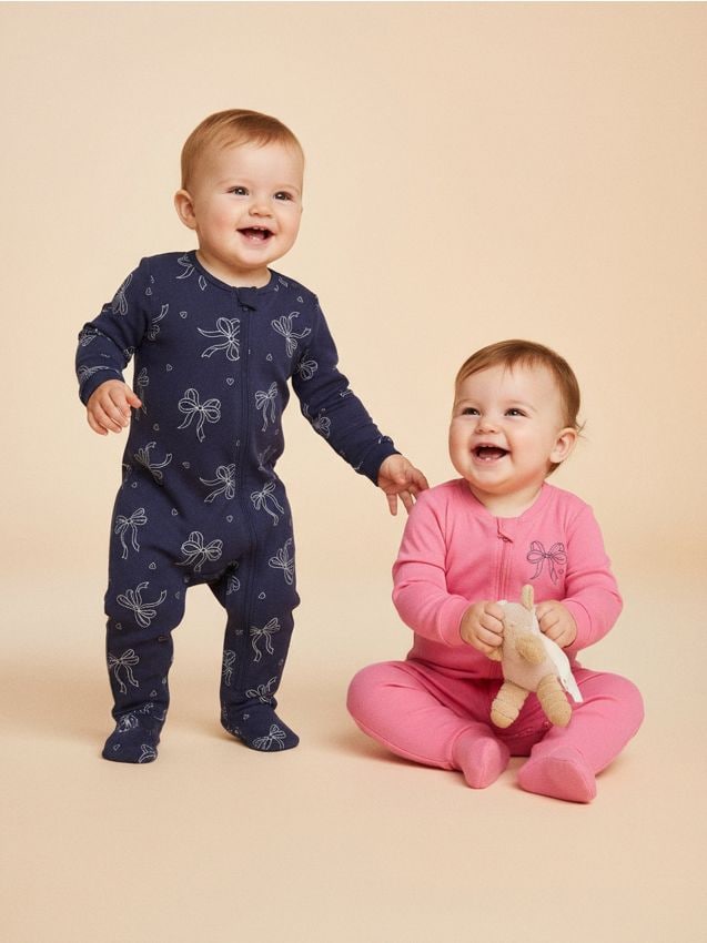 Sinsay - Súprava 2 bavlnených overalov - tmavomodrá