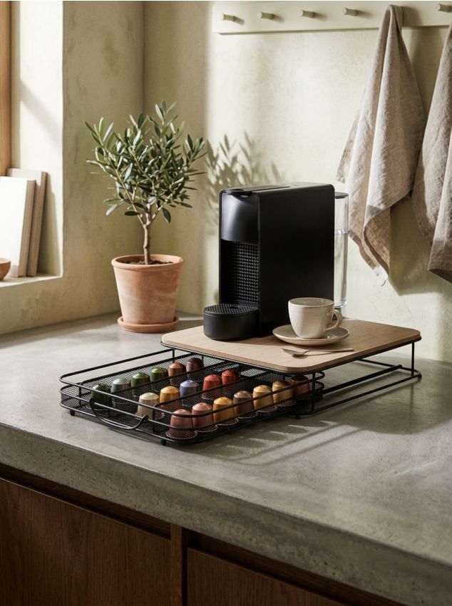 Sinsay - Suport pentru capsule de cafea cu sertar - bej