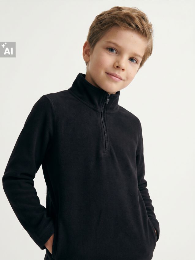 Sinsay - Tricou termo cu mânecă lungă Active - negru