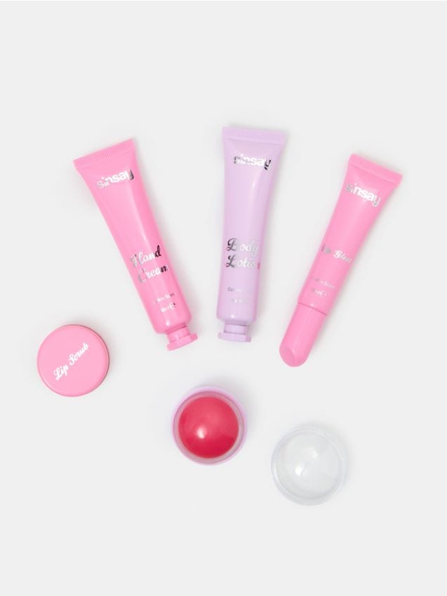 Sinsay - Set de cosmetice pentru buze, cremă de mâini și loțiune de corp - multicolor