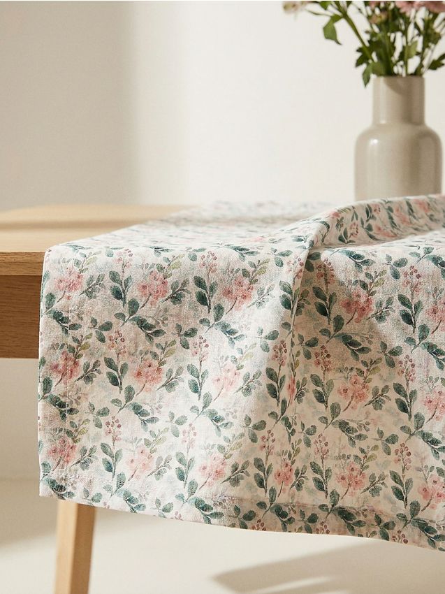 Sinsay - Față de masă cu motiv vegetal - multicolor