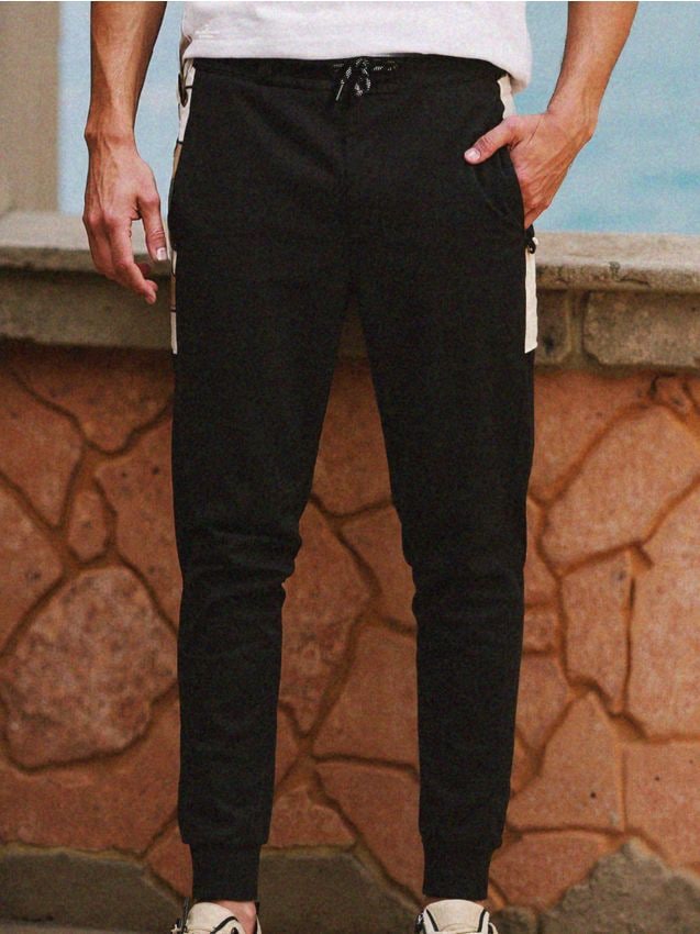 Sinsay - Teplákové nohavice s širokými nohavicami - čierna