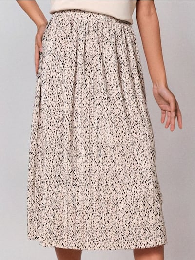 Plisowana spódnica midi w delikatny print