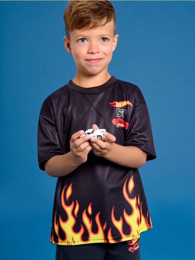Sinsay - Tricou Hot Wheels - negru