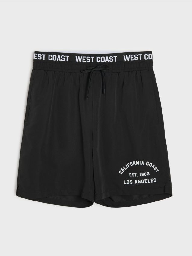 Sinsay - Pantaloni scurți de baie lungi - negru