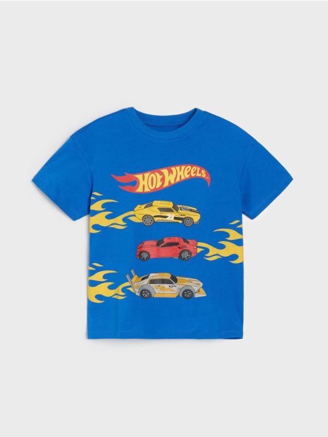 Sinsay - Koszulka Hot Wheels - mid blue