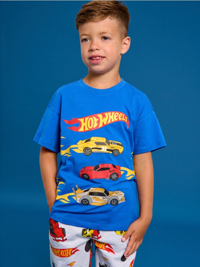 Sinsay - Tričko Hot Wheels - mid blue