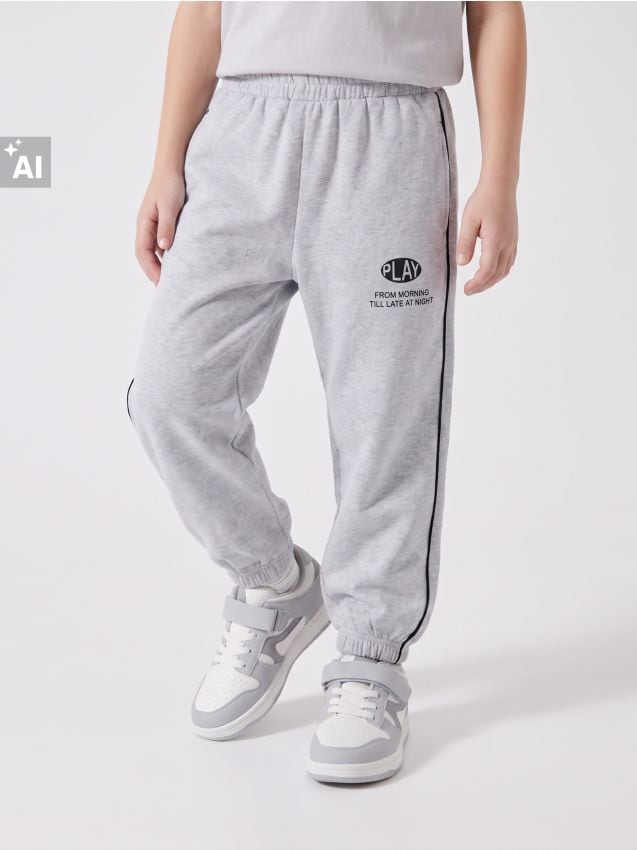 Sinsay - Pantaloni de trening balloon - gri deschis