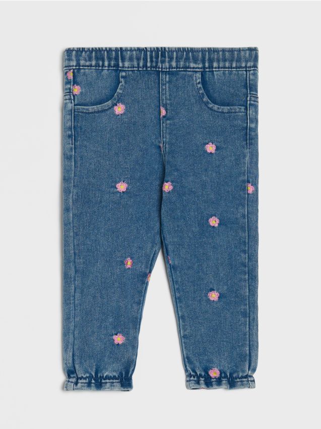 Sinsay - Jegginsy z haftowanymi kwiatami - Inny