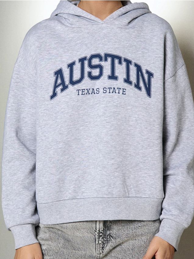 Sinsay - Mikina s potlačou - svetlošedá