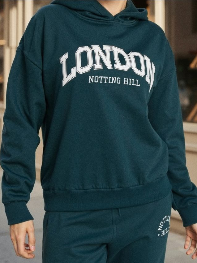 Sinsay - Bluza z napisem - zielony