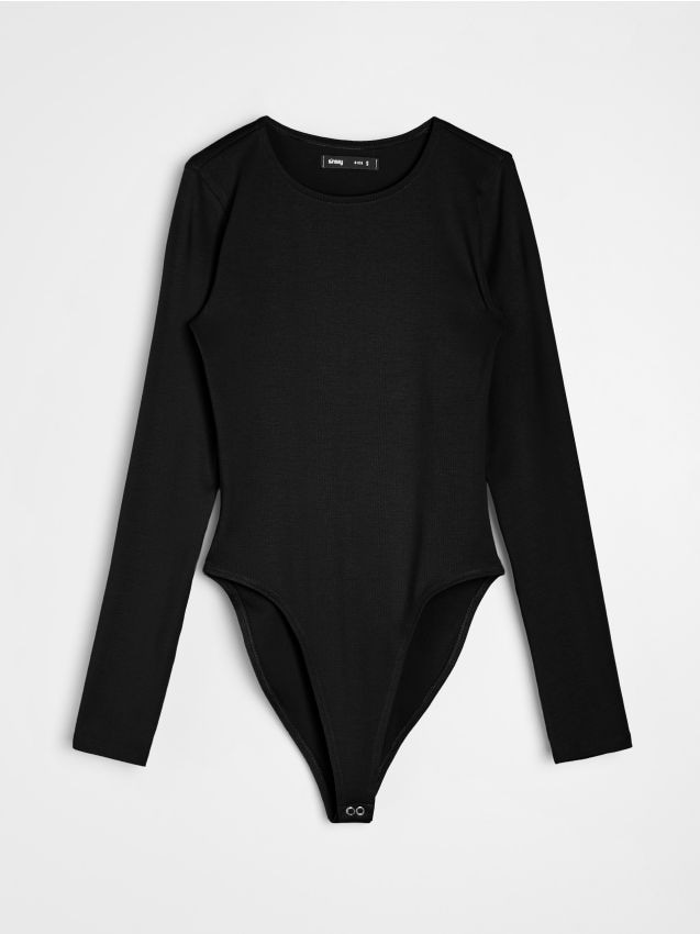 Sinsay - Bawełniane body - czarny