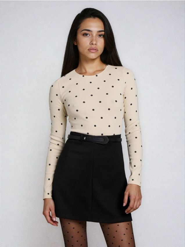 Sinsay - Body din bumbac cu buline - multicolor