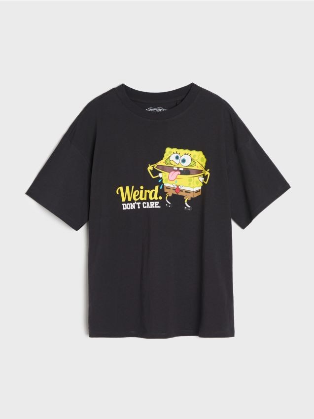 Sinsay - Pamučna majica s printom SpongeBob