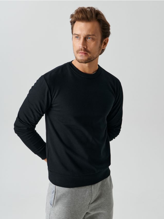 Sweatshirt Color black - SINSAY - 0068J-99X