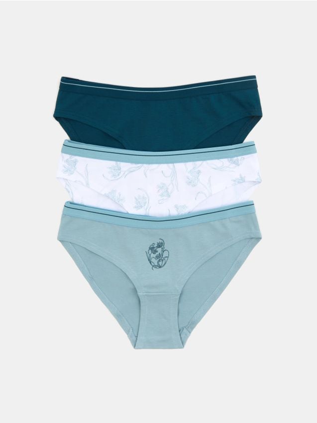 Sinsay - Bavlnené nohavičky, balenie 3 kusov - viacfarebná