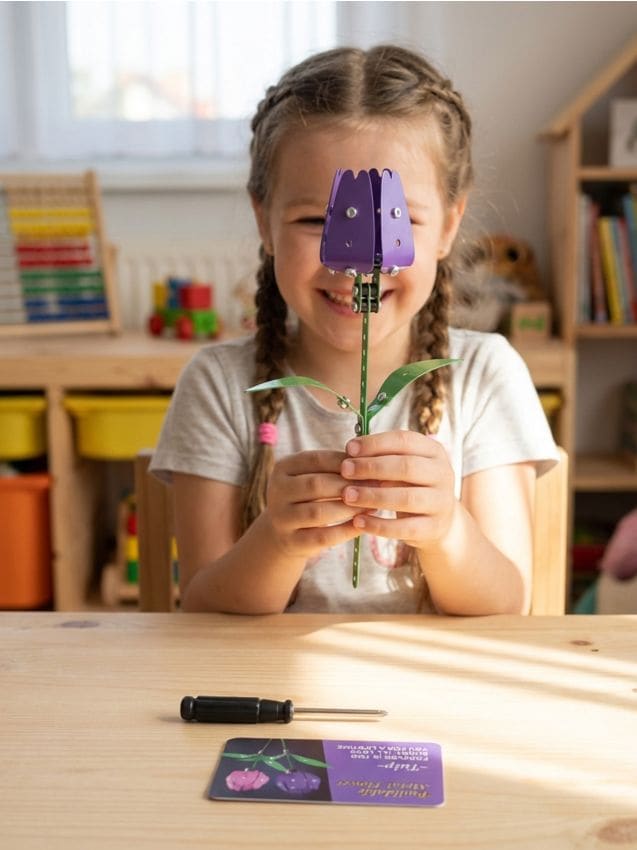 Sinsay - Set metalic DIY pentru asamblarea unui model de lalea - multicolor