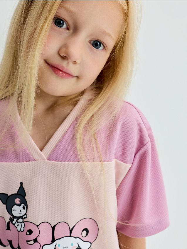 Sinsay - Tricou cu imprimeu Hello Kitty and Friends - multicolor
