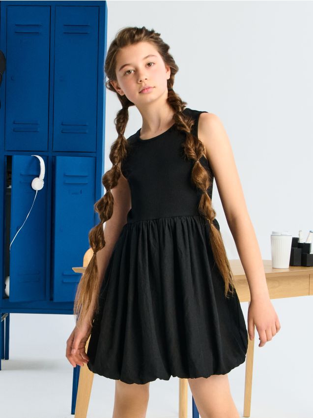 Rochie fără mâneci cu tiv drapat - SINSAY