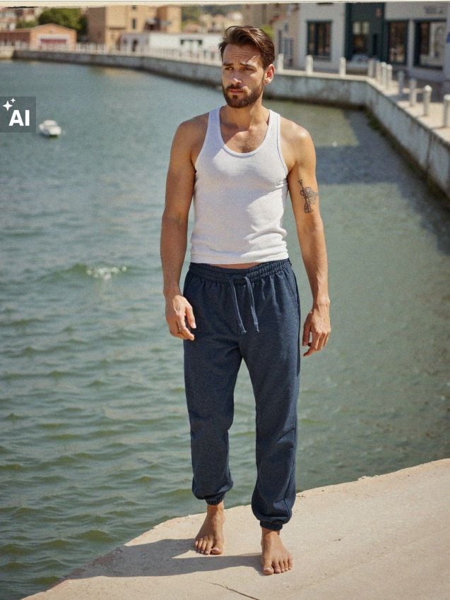 Sinsay - Pantaloni jogger - bleumarin