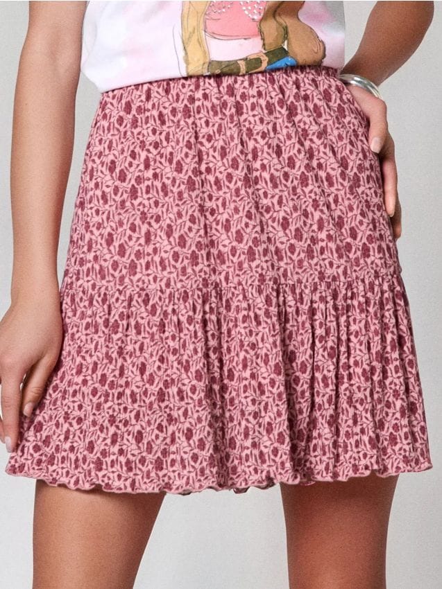 Fustă mini cu imprimeu floral - SINSAY