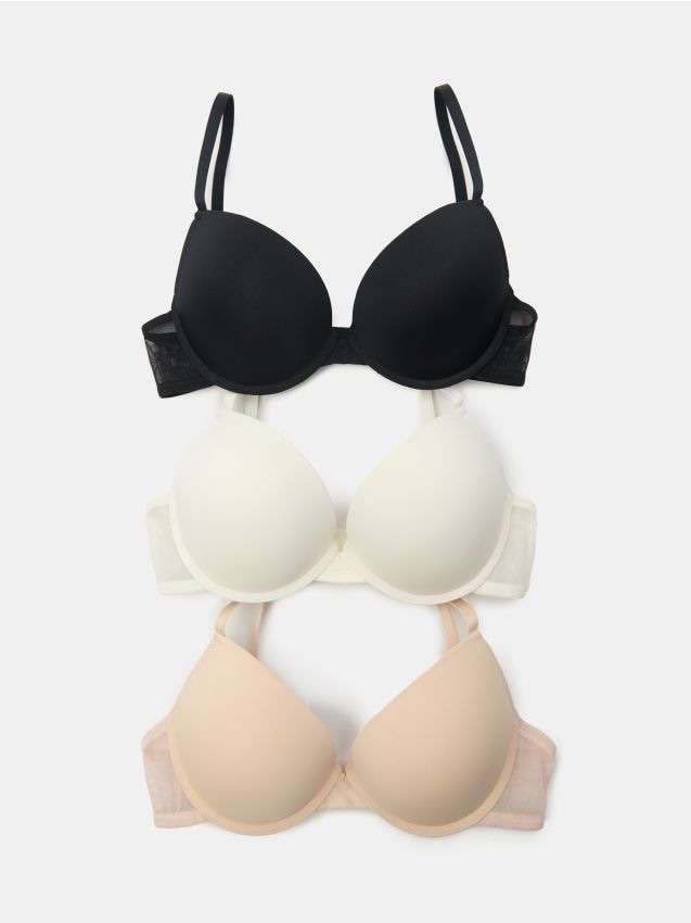 Sinsay - Push up podprsenka 3 pack - viacfarebná