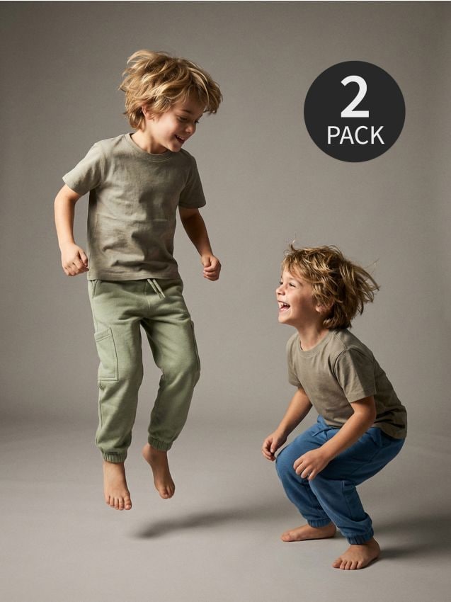 Sinsay - Spodnie 2 pack - zielony