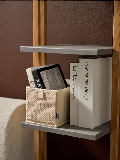 Aufbewahrungskorb mit geflochtener Vorderseite