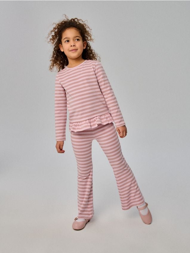 Sinsay - Set tricotat din bumbac cu dungi - multicolor