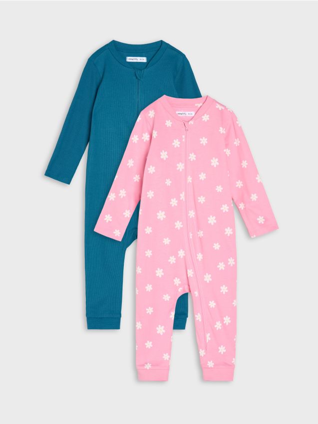 Sinsay - Set de 2 salopete din bumbac - roz