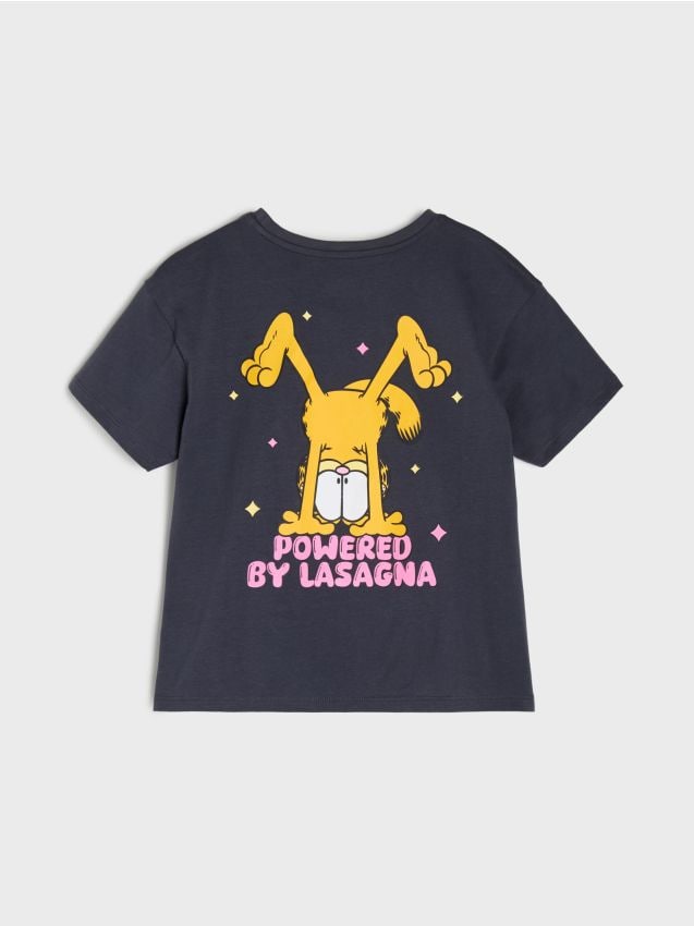 Sinsay - Pamučna majica s printom na leđima Garfield