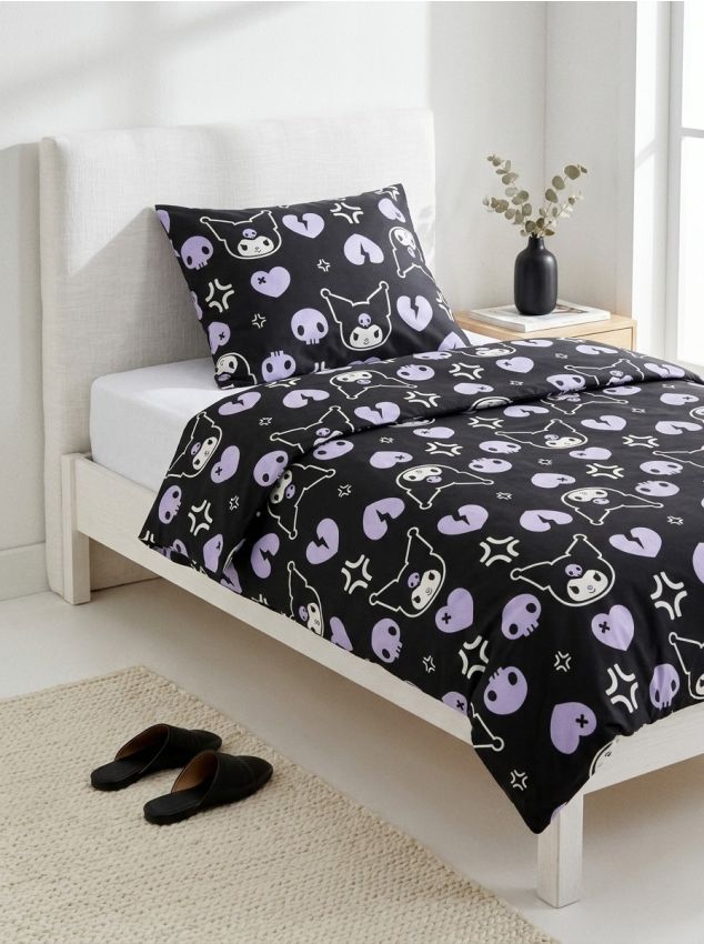 Sinsay - Set cu lenjerie de pat Kuromi - negru