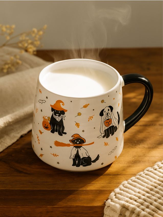 Sinsay - Hrnček s halloweenskym motívom - čierna