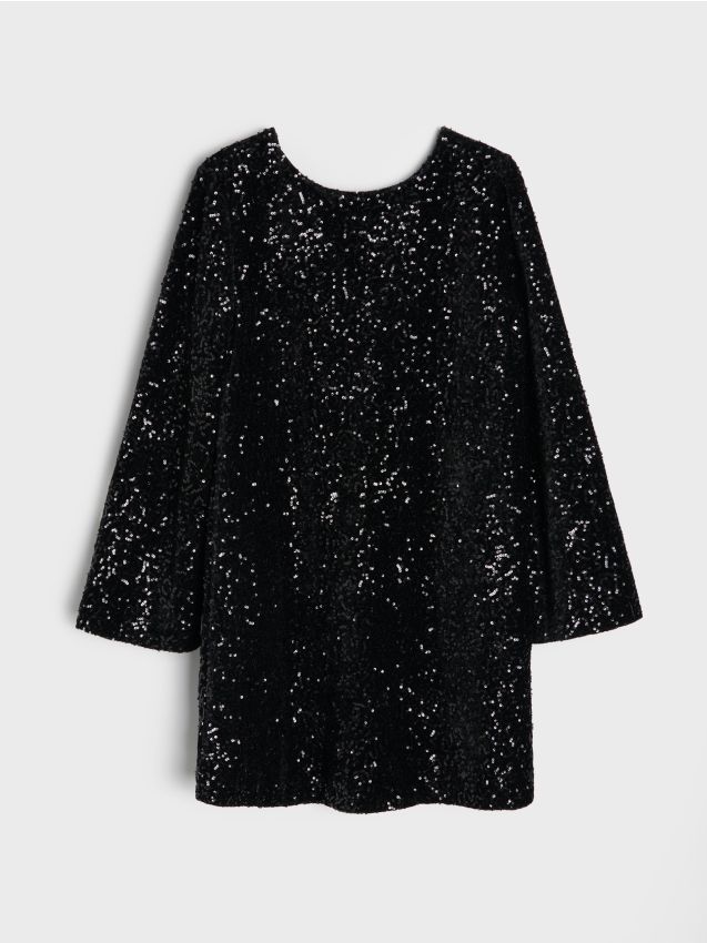Sinsay - Rochie elegantă cu paiete - negru