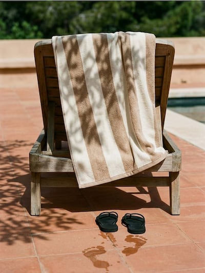 Bawełniany ręcznik w paski