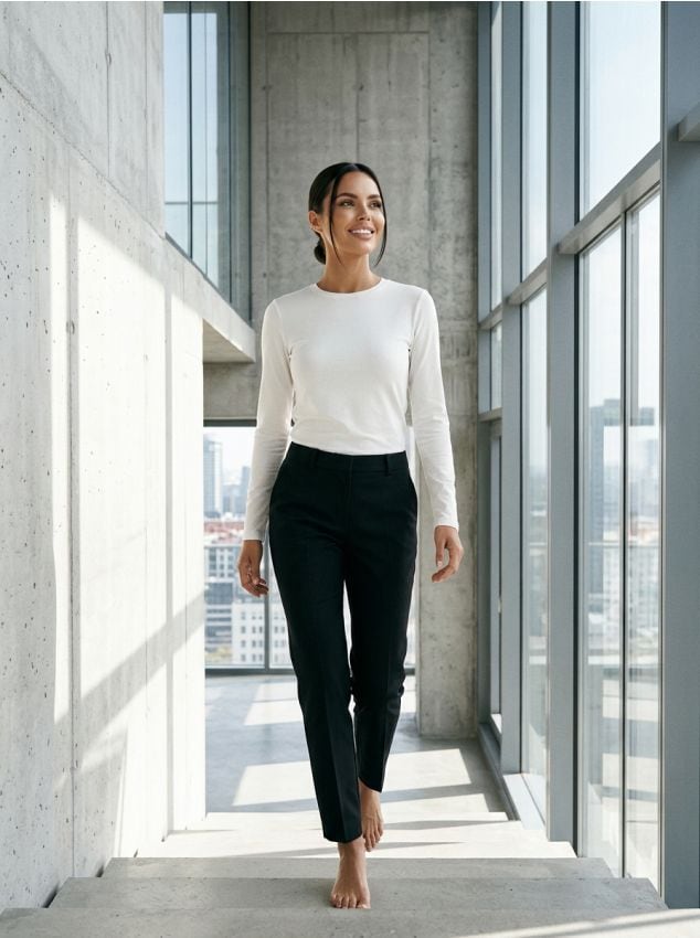 Sinsay - Koszulka poliamidowa z długim rękawem - kremowy