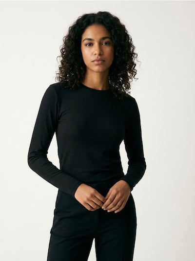 Μπλούζα από πολυαμίδιο με μακρύ μανίκι