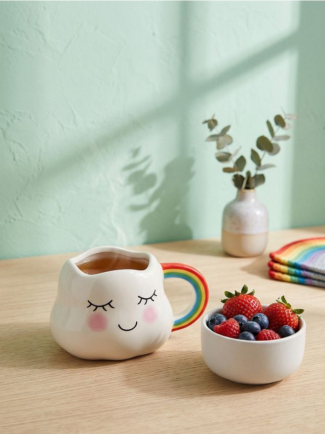 Sinsay - Cană cu model decorativ - alb