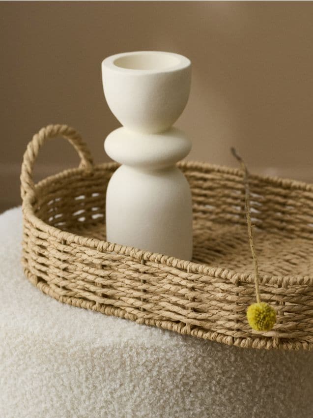 Sinsay - Tavă decorativă împletită - bej