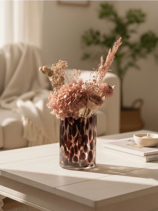 Sinsay - Vază din sticlă cu model - bordo